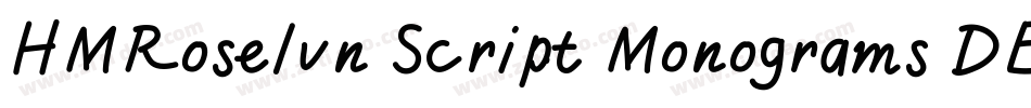 HMRoselyn Script Monograms DEMO字体转换